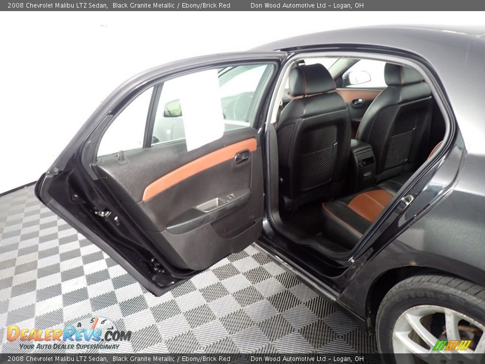 2008 Chevrolet Malibu LTZ Sedan Black Granite Metallic / Ebony/Brick Red Photo #31