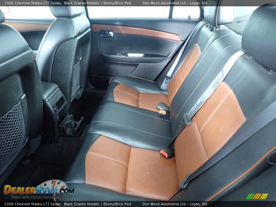 2008 Chevrolet Malibu LTZ Sedan Black Granite Metallic / Ebony/Brick Red Photo #32