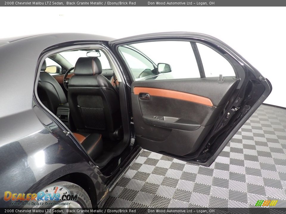 2008 Chevrolet Malibu LTZ Sedan Black Granite Metallic / Ebony/Brick Red Photo #34