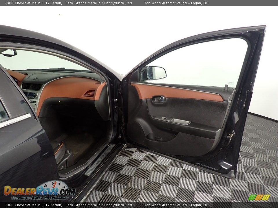 2008 Chevrolet Malibu LTZ Sedan Black Granite Metallic / Ebony/Brick Red Photo #36