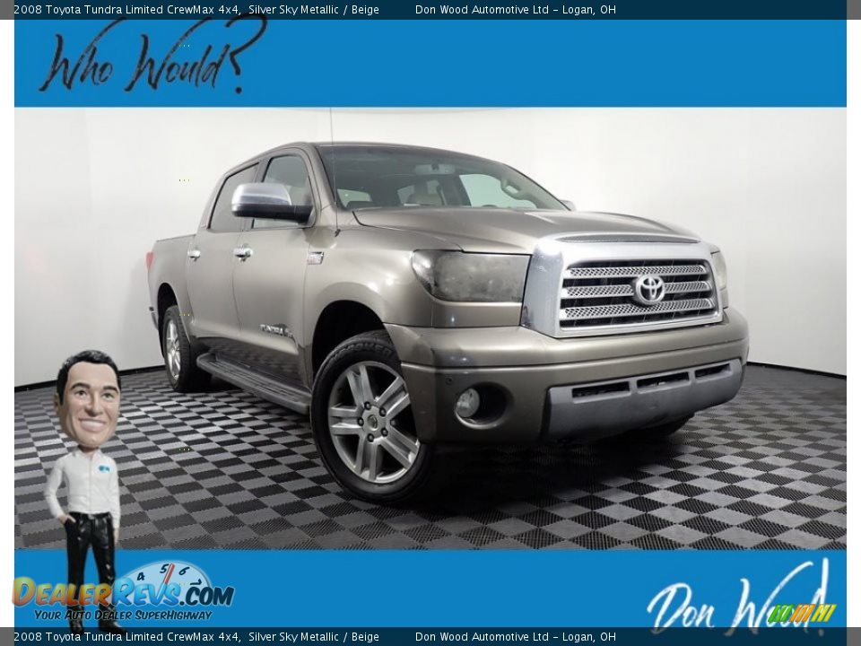 2008 Toyota Tundra Limited CrewMax 4x4 Silver Sky Metallic / Beige Photo #1