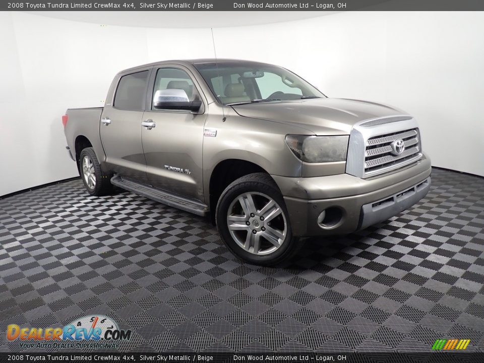2008 Toyota Tundra Limited CrewMax 4x4 Silver Sky Metallic / Beige Photo #4