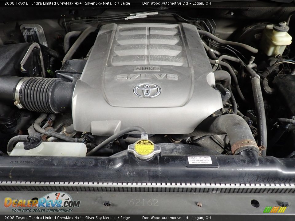 2008 Toyota Tundra Limited CrewMax 4x4 Silver Sky Metallic / Beige Photo #8