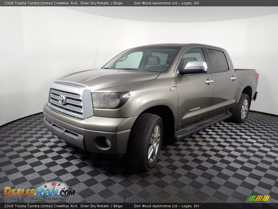 2008 Toyota Tundra Limited CrewMax 4x4 Silver Sky Metallic / Beige Photo #9