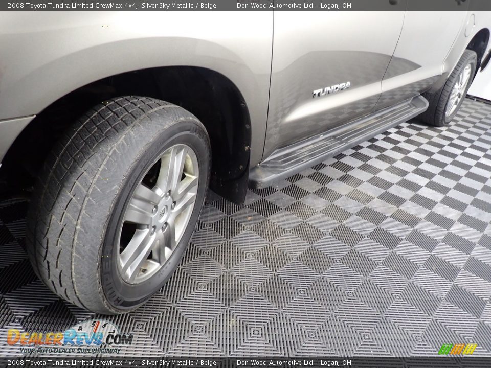 2008 Toyota Tundra Limited CrewMax 4x4 Silver Sky Metallic / Beige Photo #10