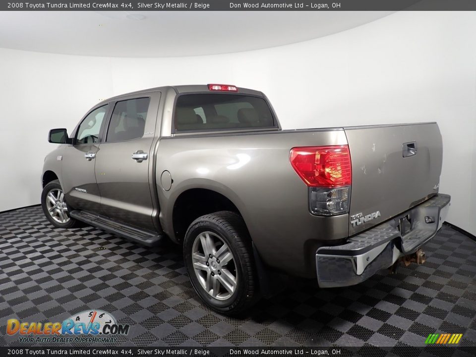 2008 Toyota Tundra Limited CrewMax 4x4 Silver Sky Metallic / Beige Photo #12
