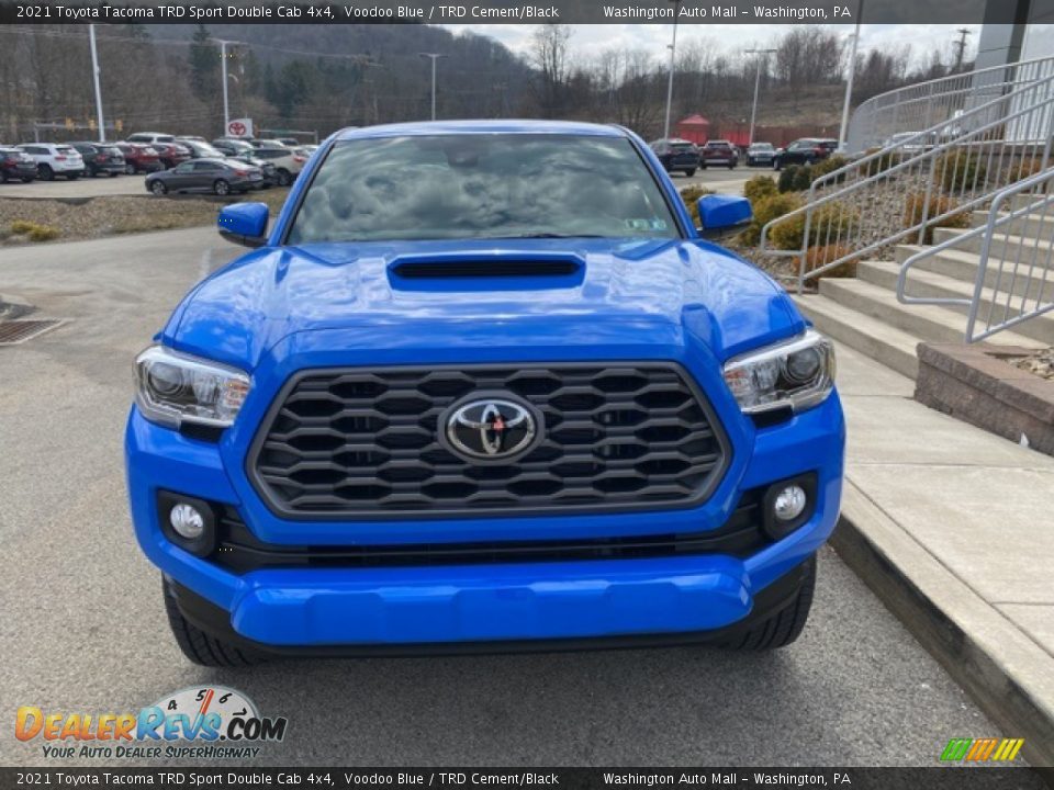 2021 Toyota Tacoma TRD Sport Double Cab 4x4 Voodoo Blue / TRD Cement/Black Photo #11
