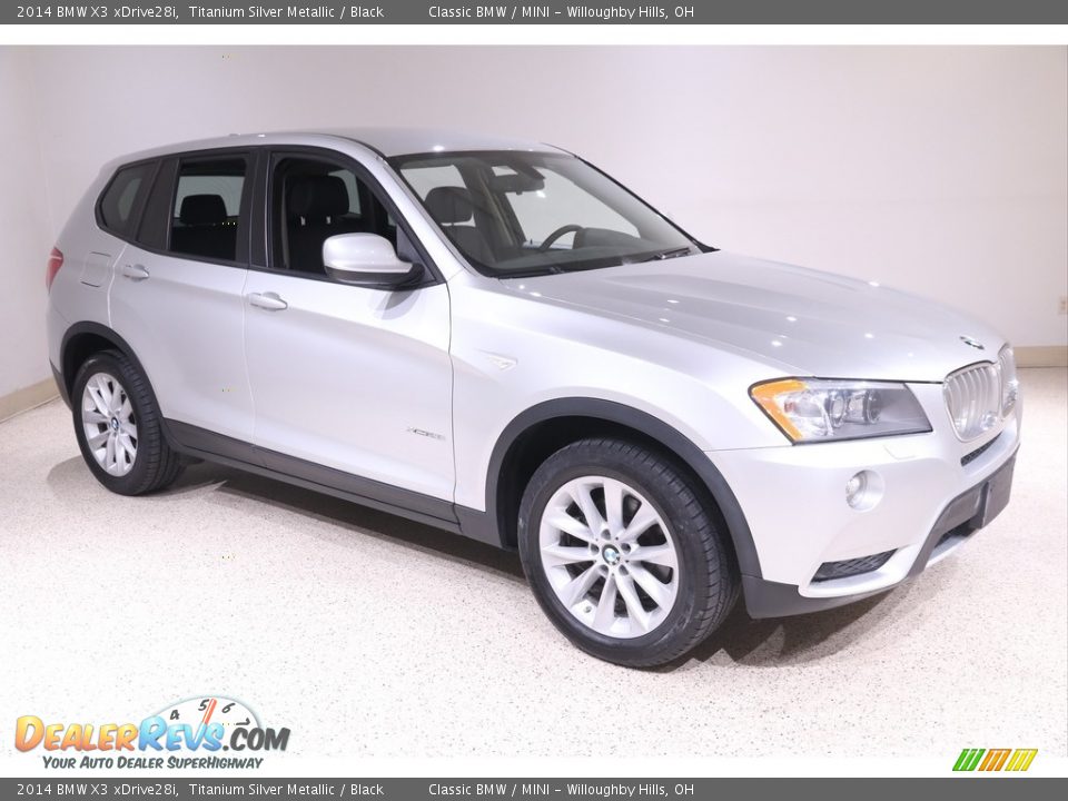 2014 BMW X3 xDrive28i Titanium Silver Metallic / Black Photo #1