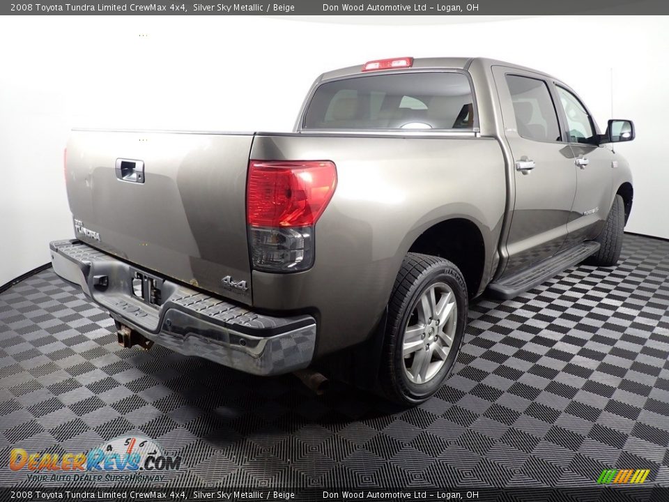 2008 Toyota Tundra Limited CrewMax 4x4 Silver Sky Metallic / Beige Photo #16