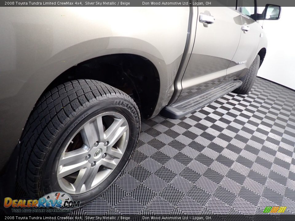 2008 Toyota Tundra Limited CrewMax 4x4 Silver Sky Metallic / Beige Photo #17