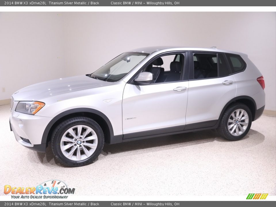 2014 BMW X3 xDrive28i Titanium Silver Metallic / Black Photo #3