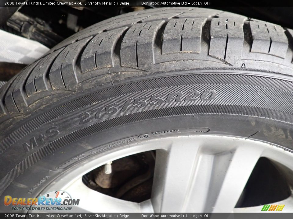 2008 Toyota Tundra Limited CrewMax 4x4 Silver Sky Metallic / Beige Photo #18