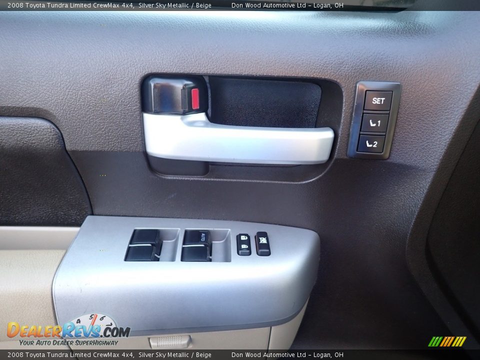 2008 Toyota Tundra Limited CrewMax 4x4 Silver Sky Metallic / Beige Photo #19
