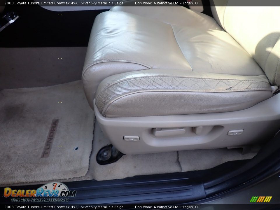 2008 Toyota Tundra Limited CrewMax 4x4 Silver Sky Metallic / Beige Photo #21