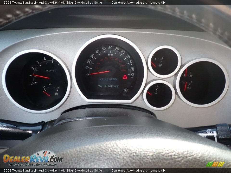 2008 Toyota Tundra Limited CrewMax 4x4 Silver Sky Metallic / Beige Photo #23