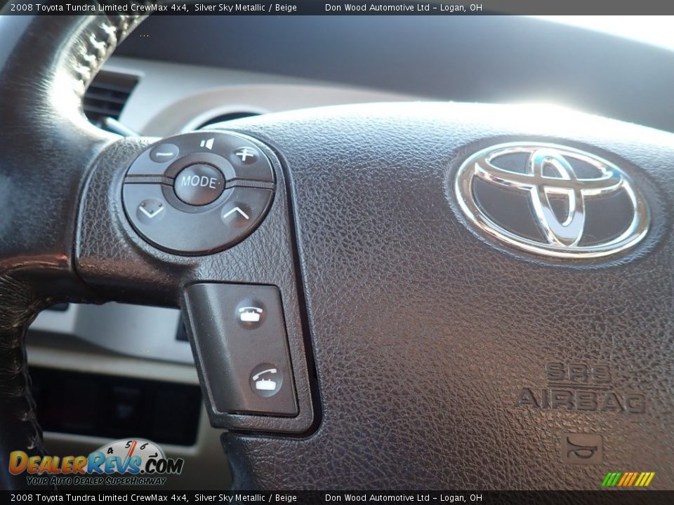 2008 Toyota Tundra Limited CrewMax 4x4 Silver Sky Metallic / Beige Photo #26