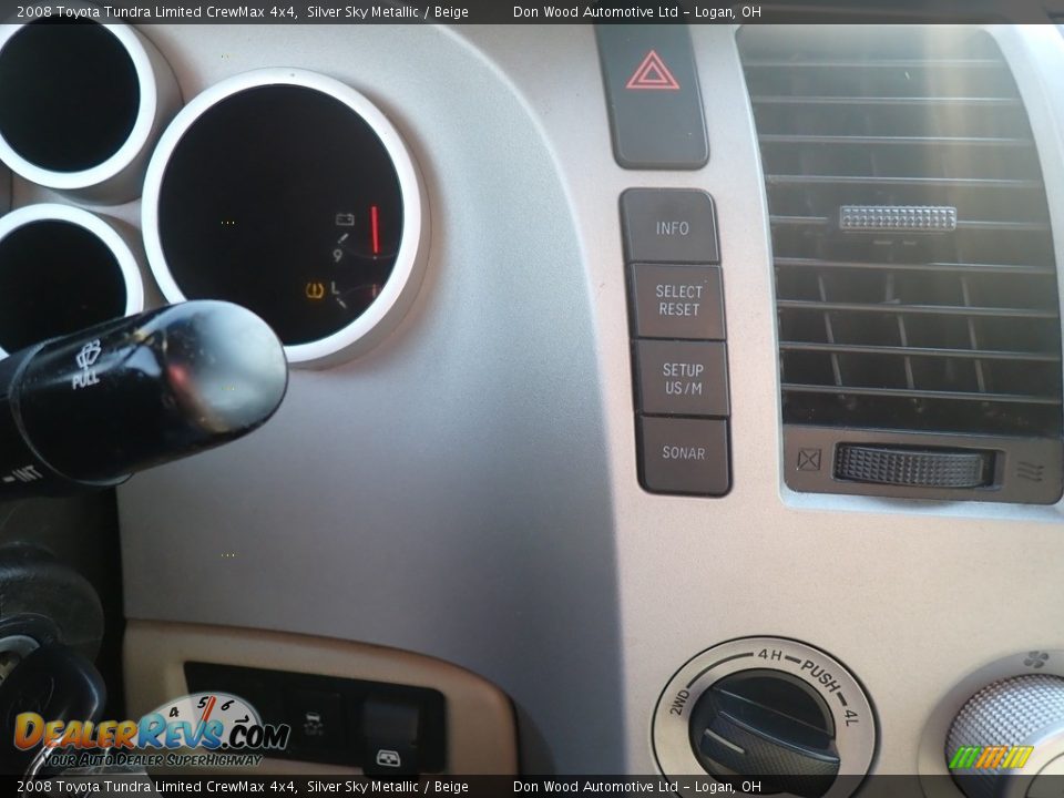 2008 Toyota Tundra Limited CrewMax 4x4 Silver Sky Metallic / Beige Photo #29