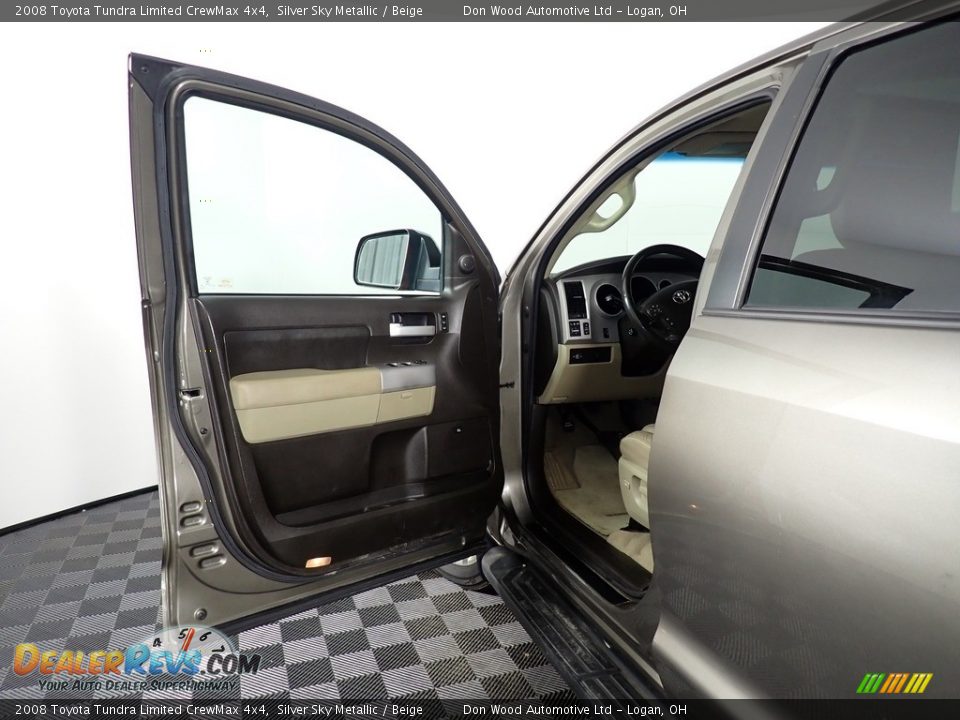 2008 Toyota Tundra Limited CrewMax 4x4 Silver Sky Metallic / Beige Photo #32