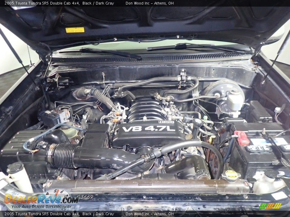 2005 Toyota Tundra SR5 Double Cab 4x4 Black / Dark Gray Photo #6
