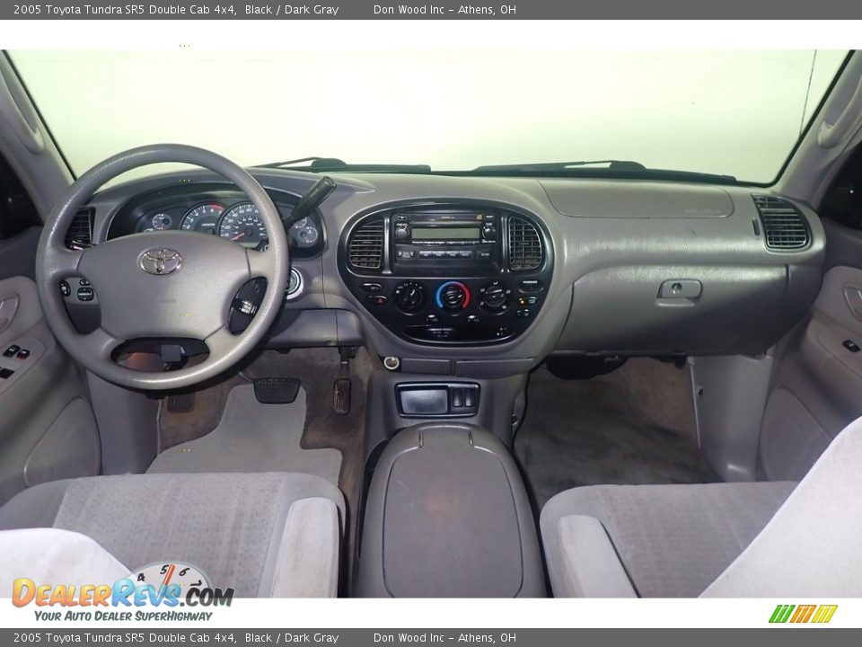 2005 Toyota Tundra SR5 Double Cab 4x4 Black / Dark Gray Photo #22