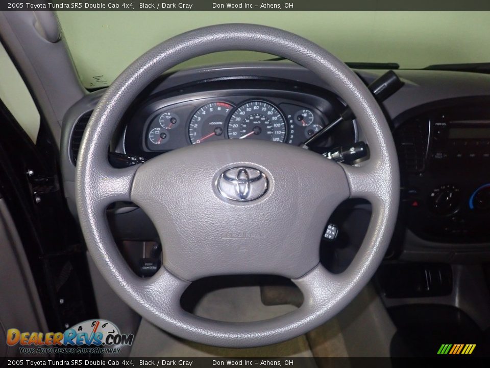2005 Toyota Tundra SR5 Double Cab 4x4 Black / Dark Gray Photo #25