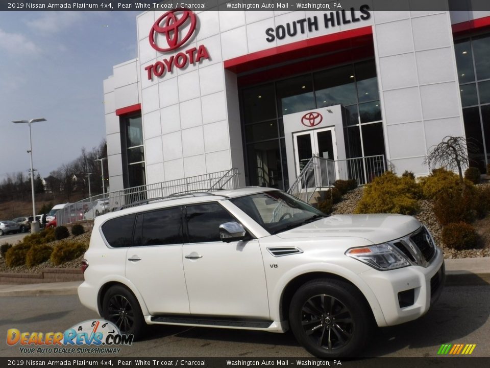 2019 Nissan Armada Platinum 4x4 Pearl White Tricoat / Charcoal Photo #2