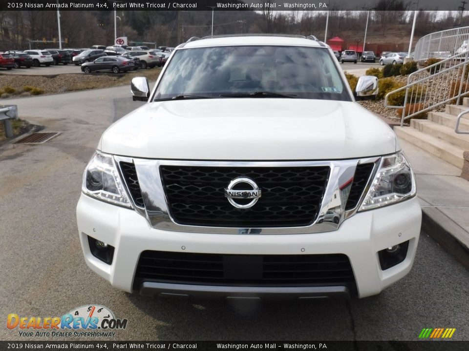 2019 Nissan Armada Platinum 4x4 Pearl White Tricoat / Charcoal Photo #10