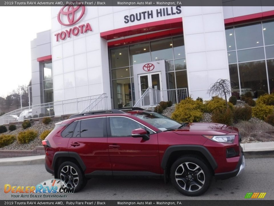 2019 Toyota RAV4 Adventure AWD Ruby Flare Pearl / Black Photo #2