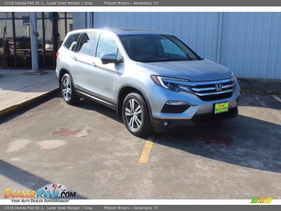 2018 Honda Pilot EX-L Lunar Silver Metallic / Gray Photo #2