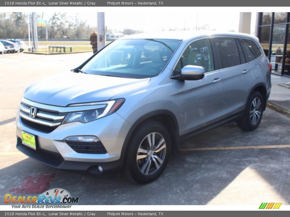 2018 Honda Pilot EX-L Lunar Silver Metallic / Gray Photo #4