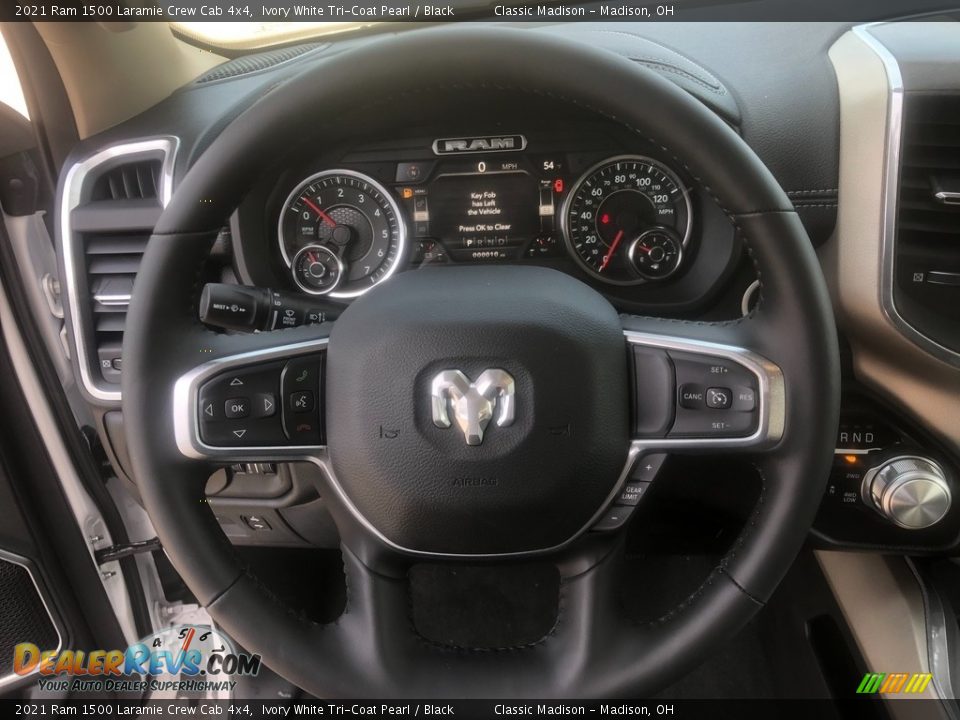 2021 Ram 1500 Laramie Crew Cab 4x4 Ivory White Tri-Coat Pearl / Black Photo #5