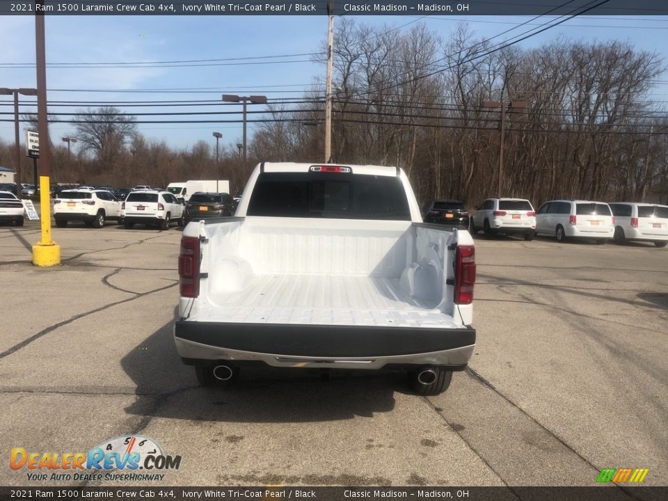 2021 Ram 1500 Laramie Crew Cab 4x4 Ivory White Tri-Coat Pearl / Black Photo #12