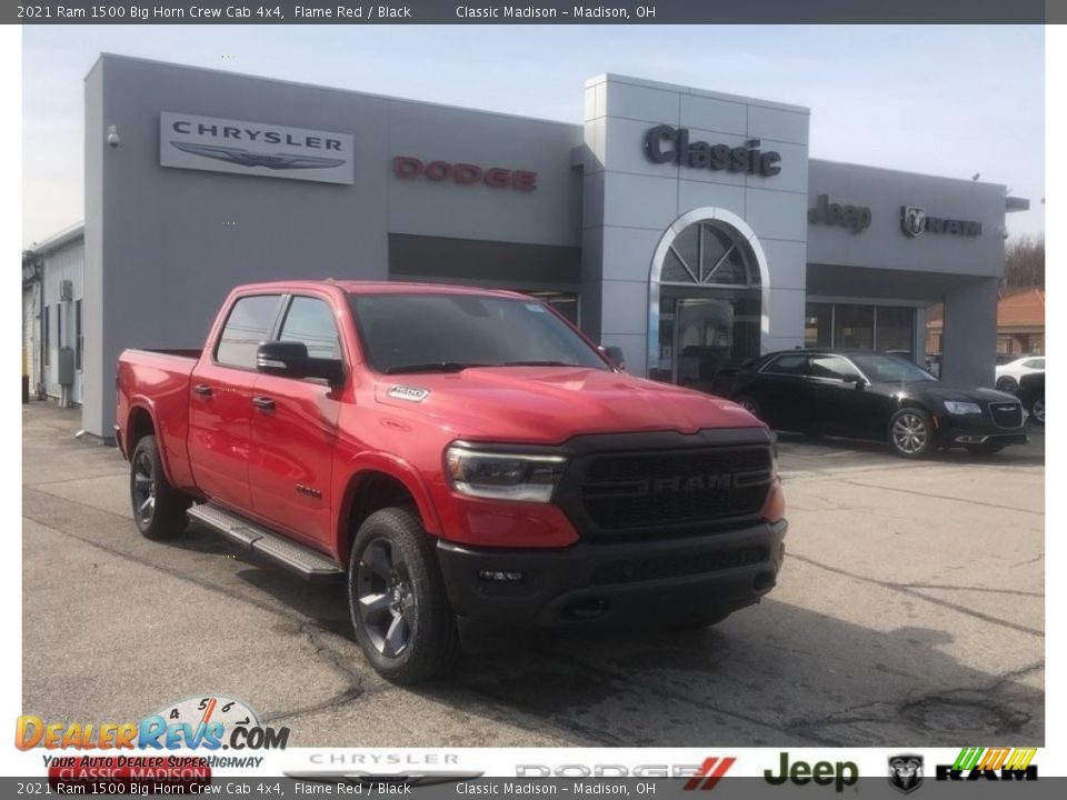 2021 Ram 1500 Big Horn Crew Cab 4x4 Flame Red / Black Photo #1