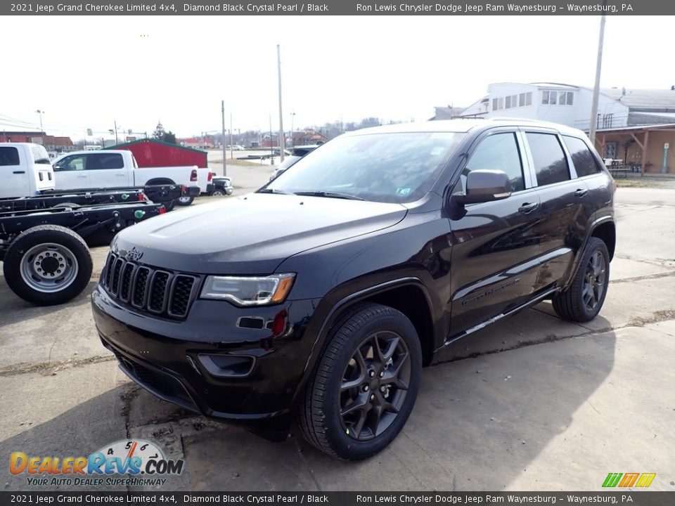 2021 Jeep Grand Cherokee Limited 4x4 Diamond Black Crystal Pearl / Black Photo #1