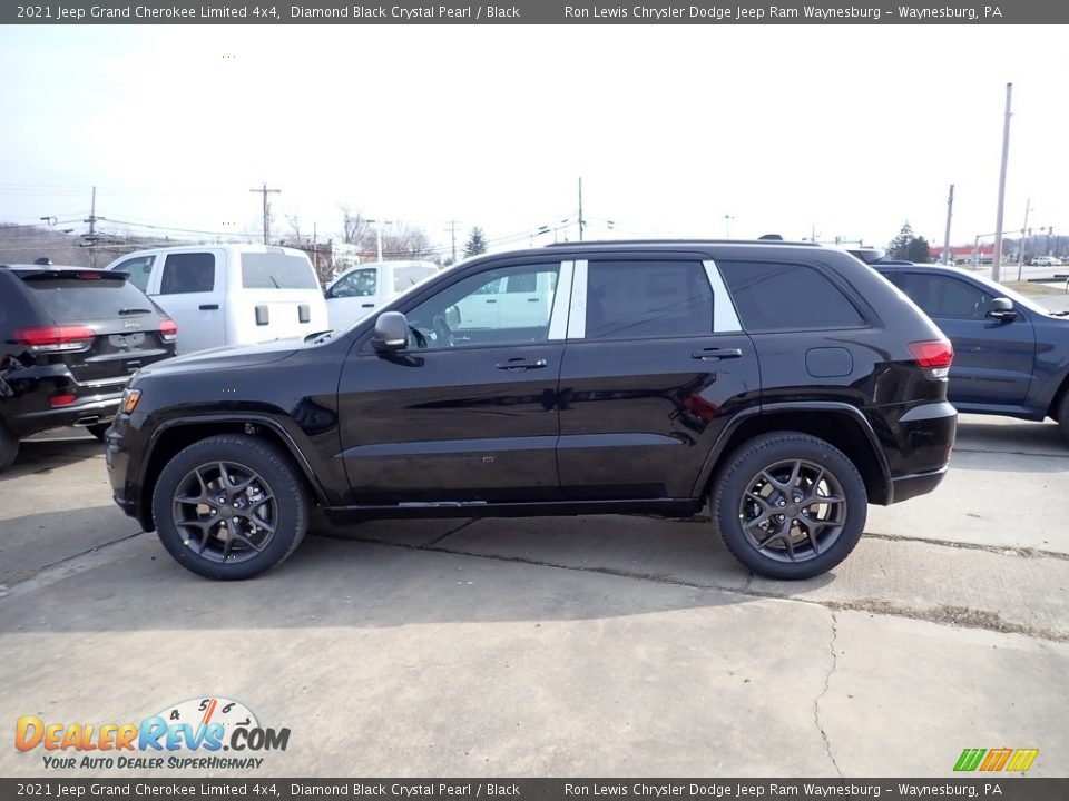 2021 Jeep Grand Cherokee Limited 4x4 Diamond Black Crystal Pearl / Black Photo #3