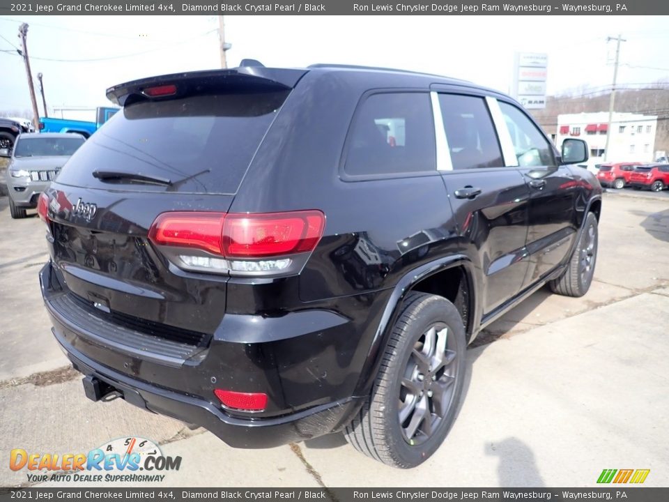2021 Jeep Grand Cherokee Limited 4x4 Diamond Black Crystal Pearl / Black Photo #6