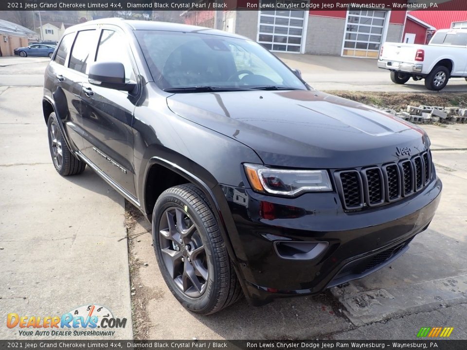 2021 Jeep Grand Cherokee Limited 4x4 Diamond Black Crystal Pearl / Black Photo #8