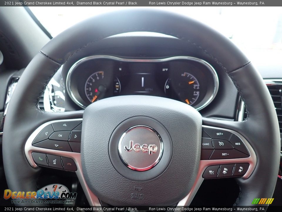 2021 Jeep Grand Cherokee Limited 4x4 Diamond Black Crystal Pearl / Black Photo #20
