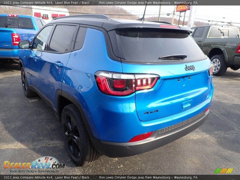 2021 Jeep Compass Altitude 4x4 Laser Blue Pearl / Black Photo #3