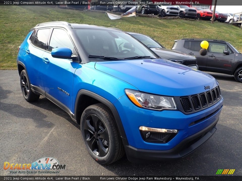 2021 Jeep Compass Altitude 4x4 Laser Blue Pearl / Black Photo #7