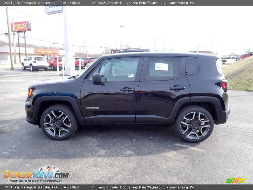 2021 Jeep Renegade Jeepster 4x4 Black / Black Photo #3