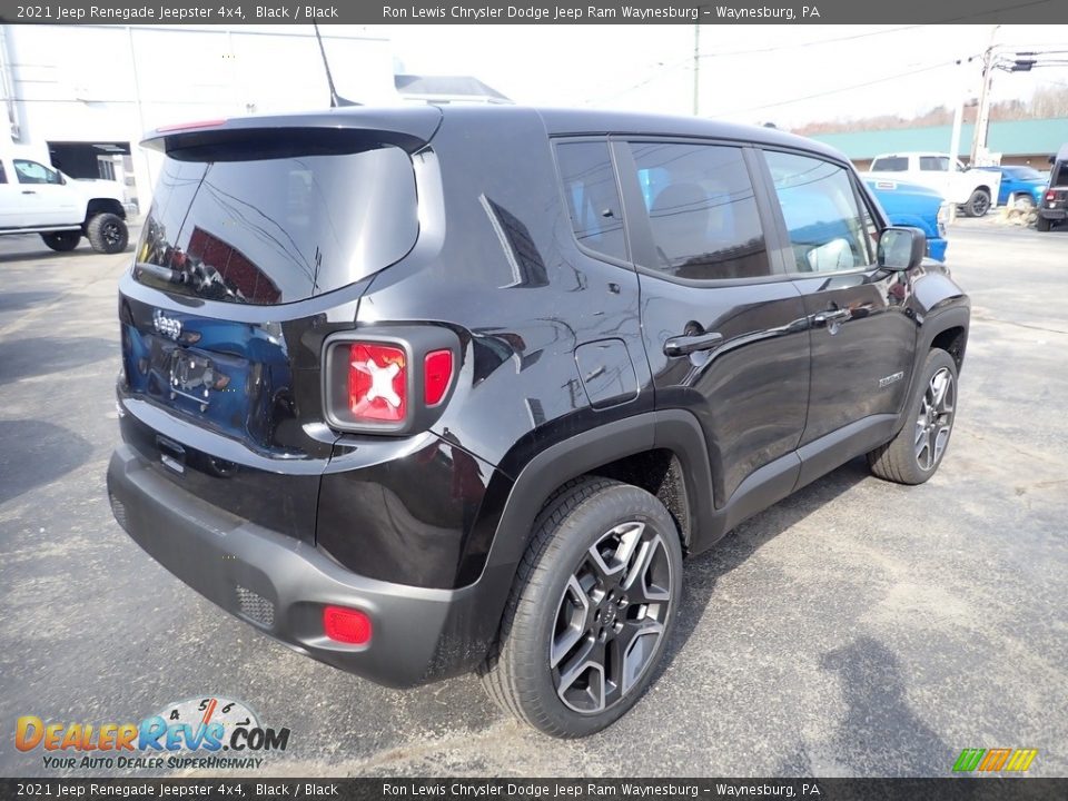 2021 Jeep Renegade Jeepster 4x4 Black / Black Photo #6