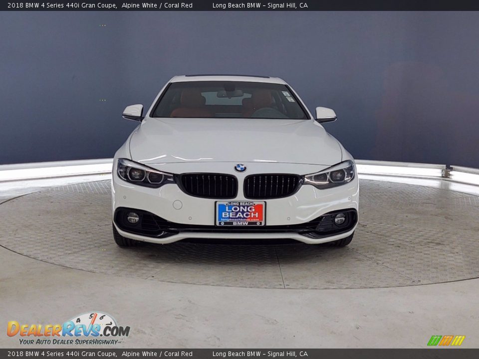 2018 BMW 4 Series 440i Gran Coupe Alpine White / Coral Red Photo #2