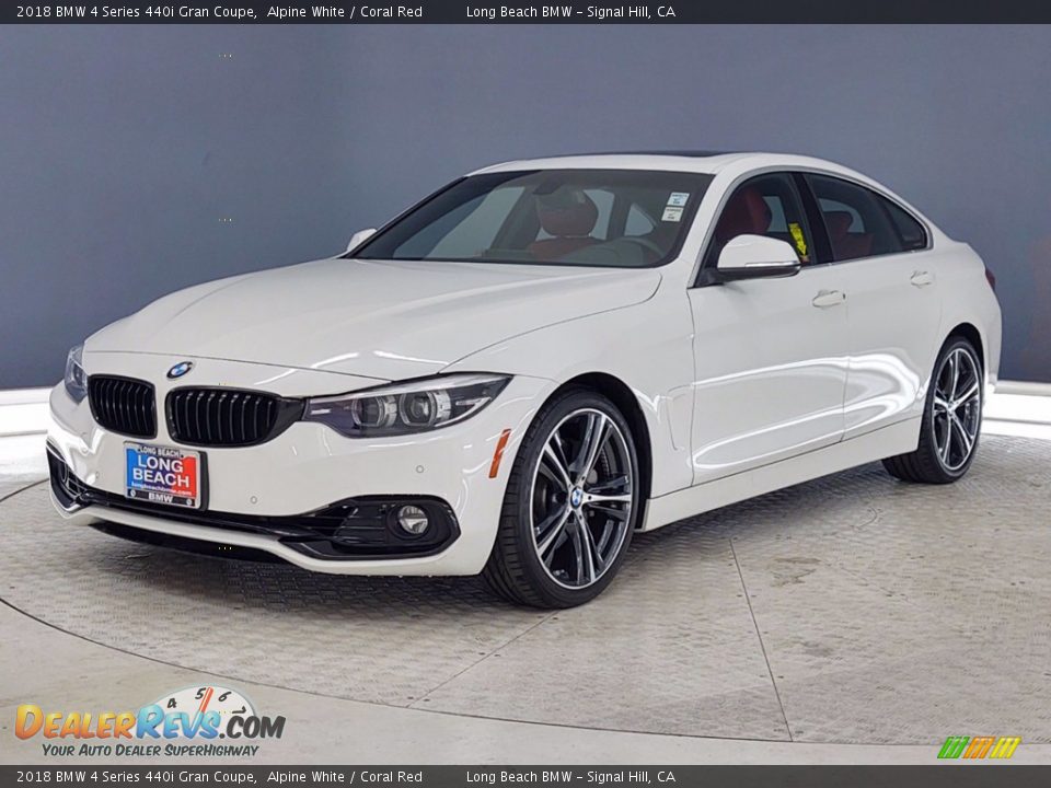 2018 BMW 4 Series 440i Gran Coupe Alpine White / Coral Red Photo #3