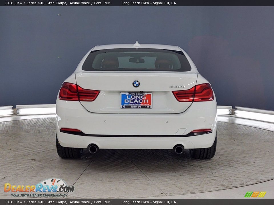 2018 BMW 4 Series 440i Gran Coupe Alpine White / Coral Red Photo #4