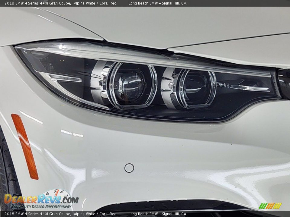 2018 BMW 4 Series 440i Gran Coupe Alpine White / Coral Red Photo #7