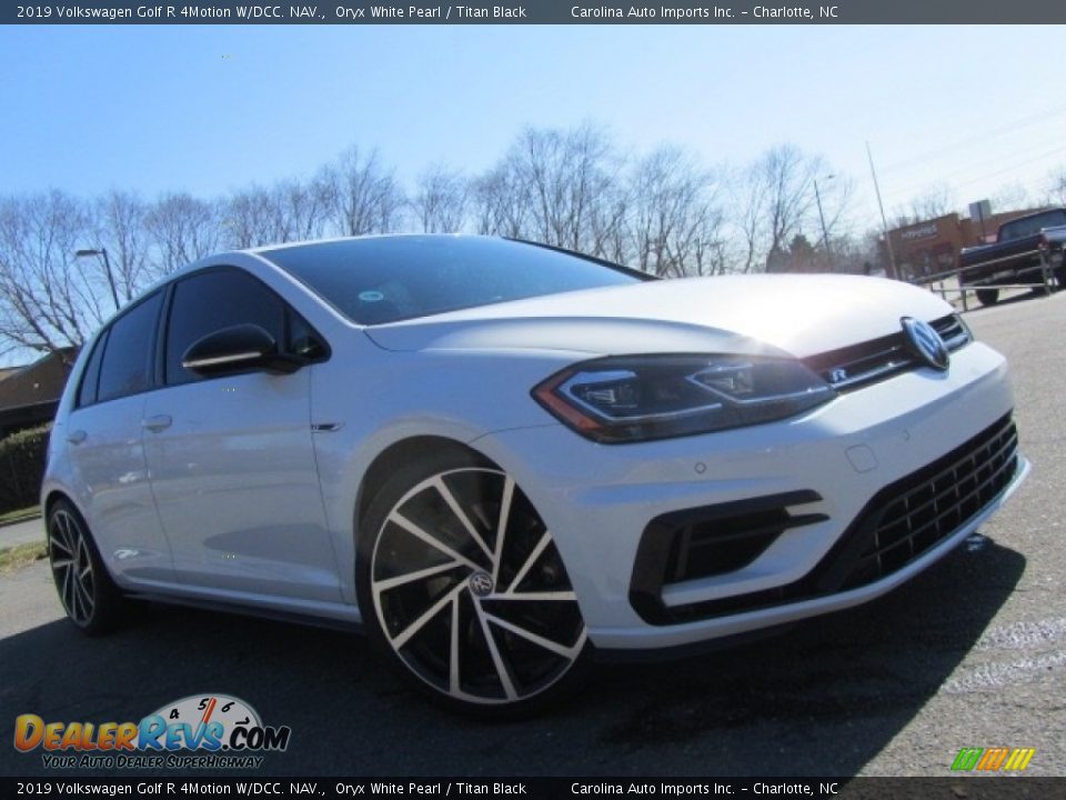 2019 Volkswagen Golf R 4Motion W/DCC. NAV. Oryx White Pearl / Titan Black Photo #1