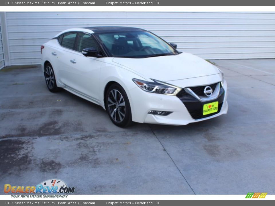 2017 Nissan Maxima Platinum Pearl White / Charcoal Photo #2