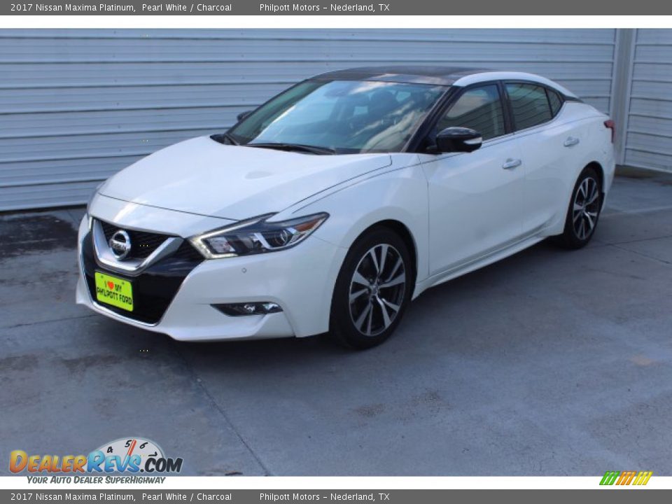 2017 Nissan Maxima Platinum Pearl White / Charcoal Photo #4