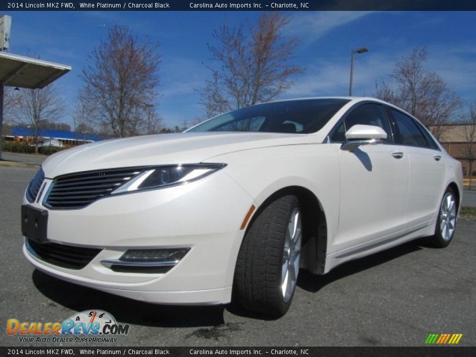 2014 Lincoln MKZ FWD White Platinum / Charcoal Black Photo #6